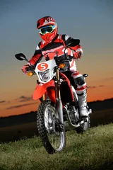 Photo sur Aluminium Sport automobile Man Riding Motocycle