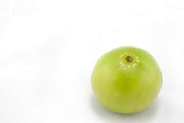Fresh green Milk Jujub on white background