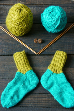socks, stockings, winter, knit, handmade