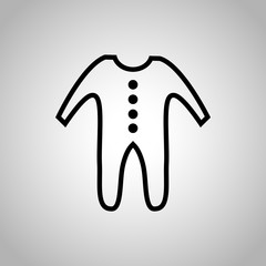 Baby clothing icon