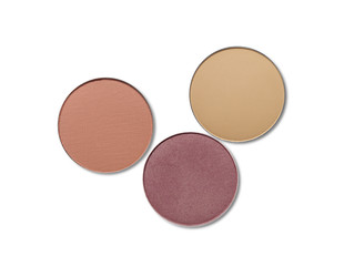 Face powder isolated on white  