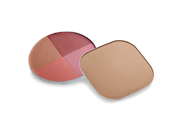 Face powder isolated on white  