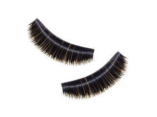 False eyelashes isolated on white 
