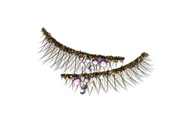 False eyelashes isolated on white 