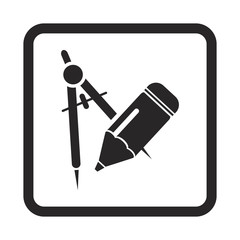 Divider and pencil icon