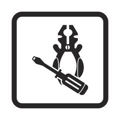 Screwdriver and pliers icon