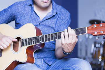 musician playing guitar