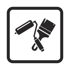 Roller and brush icon