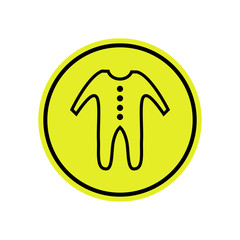 Baby clothing icon
