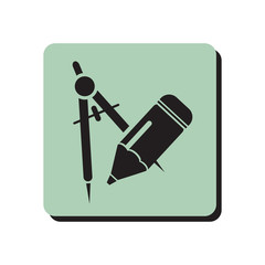 Divider and pencil icon