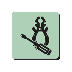 Screwdriver and pliers icon