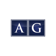 Letter Initial Logo AG