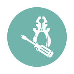 Screwdriver and pliers icon