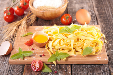 raw tagliatelle