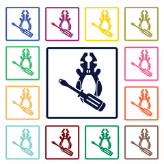Screwdriver and pliers icon