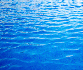 Blue pool water