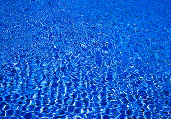 Blue pool water