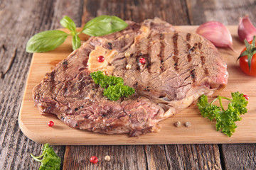 grilled beef on board