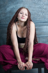 young woman with dreadlocks