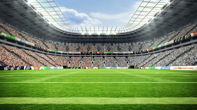 View of an american football stadium