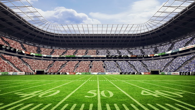 View of an american football stadium