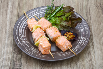 Salmon skewer