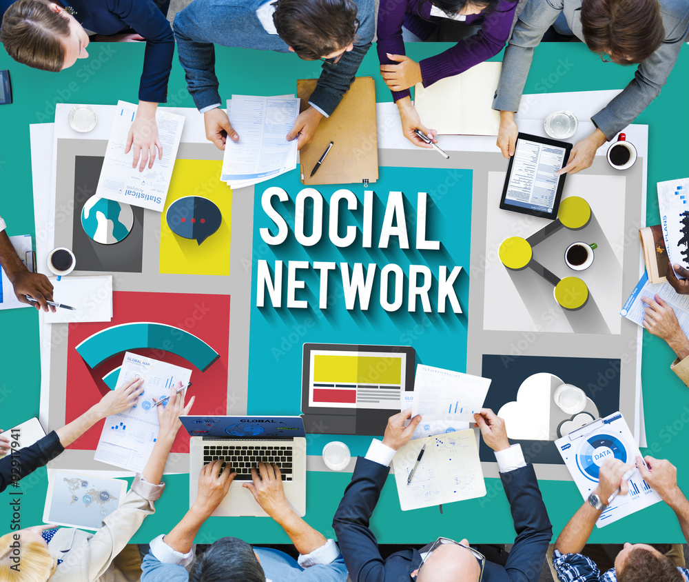 Poster Social Network Global Communications Networking Concept - Posters