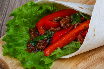 Tortilla with meat