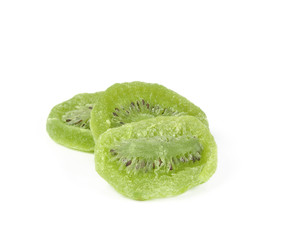 Dried kiwi isolated on white background