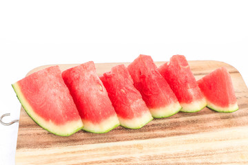 Watermelon slices isolate on white