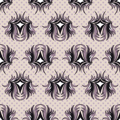 Seamless pattern, the black and violet tracery