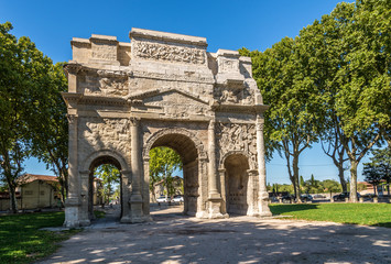 Fototapeta na wymiar Roman Triumphal Arch of Orange