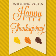 Sash Happy Thanksgiving card in vector format.