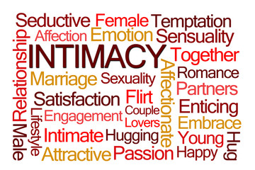 Fototapeta premium Intimacy Word Cloud