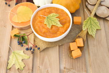 Autumn pumpkin porridge
