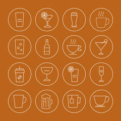 drink icons set