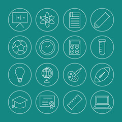 education icons set