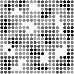 Gray and White Polka Dot Mosaic Abstract Design Tile Pattern Rep