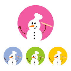 Snowman icon set