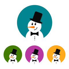 Snowman icon set