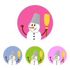 Snowman icon set