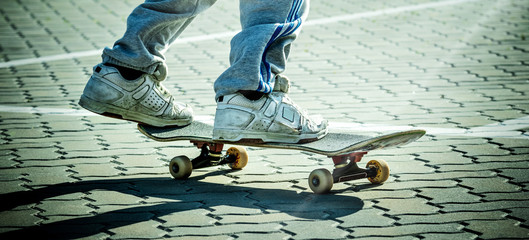 Fototapeta na wymiar skater in action 