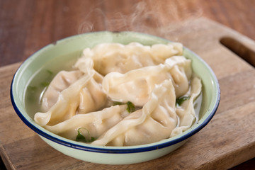Asian dish dumplings soup