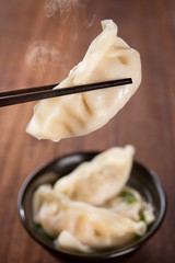 Popular Asian gourmet dumplings soup