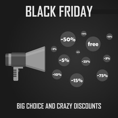 Black friday sale design template.