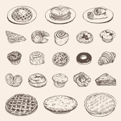 Vintage breakfast collection for your restaurant design - 92934397