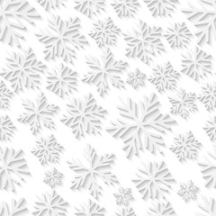 Fototapeta na wymiar Seamless pattern with paper snowflakes