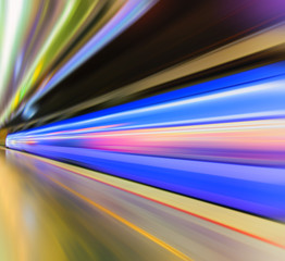 fast train passing by,speed motion blur background