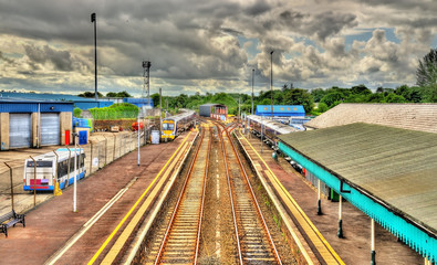 Fototapeta na wymiar Coleraine railway station - County Londonderry, Northern Ireland