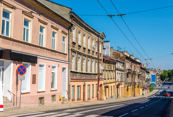 Fototapeta na wymiar Street in the historic centre of Lublin, Poland